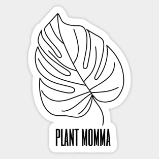 Plant Momma Monstera Leaf Nature Garden Sticker